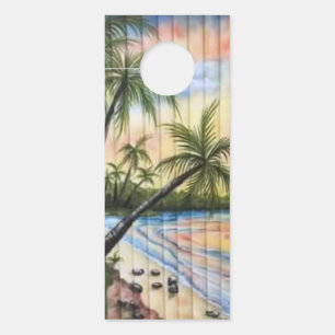 COLGADOR PARA PUERTAS TROPICAL PALM TREES BEACH BLINDS
