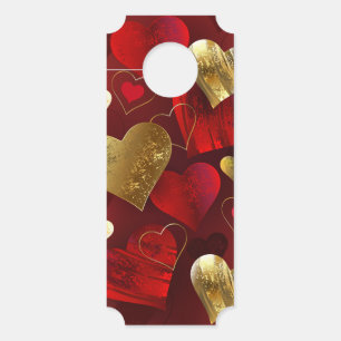 Colgador Para Puertas Valentines dorados y rojos