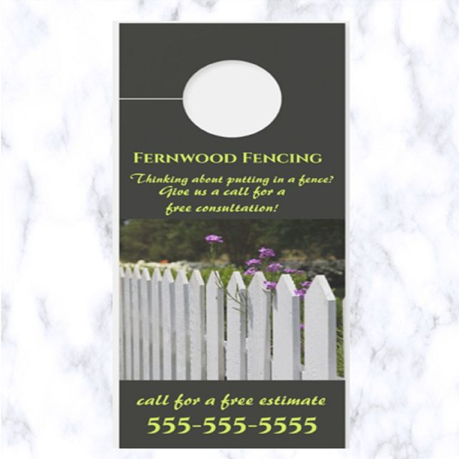 Colgador Para Puertas Vallas editables (What a great way to advertise your fencing services business!)