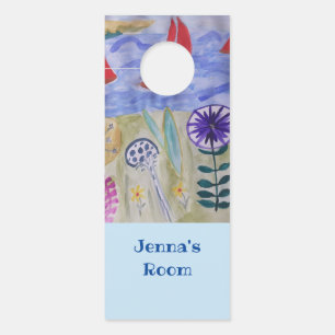 Colgador Para Puertas Velas y flores rojas
