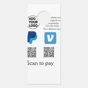 Colgador Para Puertas Venmo paypal escanea para pagar agregar código q r