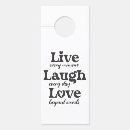 Colgador Para Puertas vivir, reír, amar - tres hermosas palabras