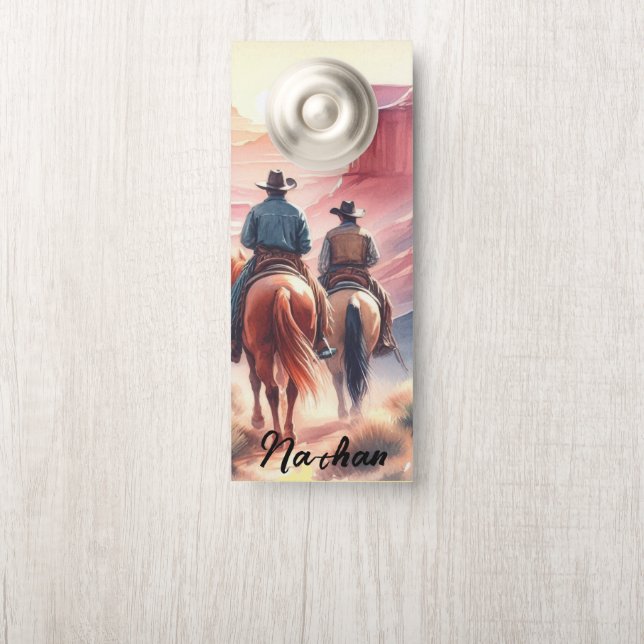 Colgador Para Puertas Wild West Cowboy (En pomo)