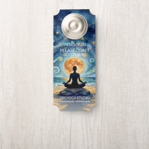 Colgador Para Puertas Yoga Meditación Noche Estrellada Cielo Luna Playa