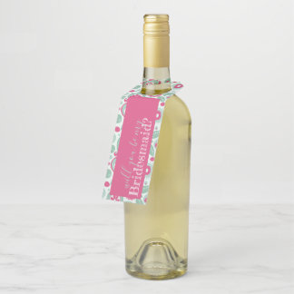 Colgadores de botella con flores abstractas rosa i
