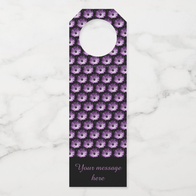 Colgadores de botella personalizados con flor de m (Anverso)