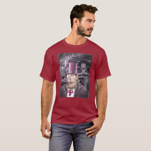 Colgando con la camiseta de marrón de los hombres 