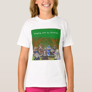 Colgando con mi camiseta de Gnomies