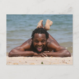 Colgando en la postal de la playa