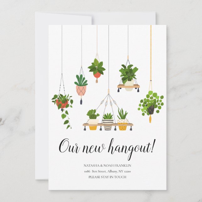 Colgando plantas nueva dirección de casa que hemos (Anverso)