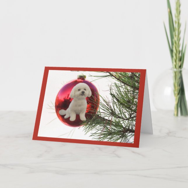 Colgante de la bola de la tarjeta de Navidad de (Anverso)