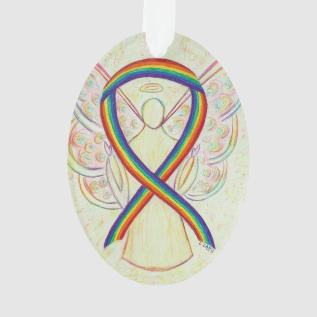 Colgante de Ornamento de Ángel con Cinta de Concie (Reverso)