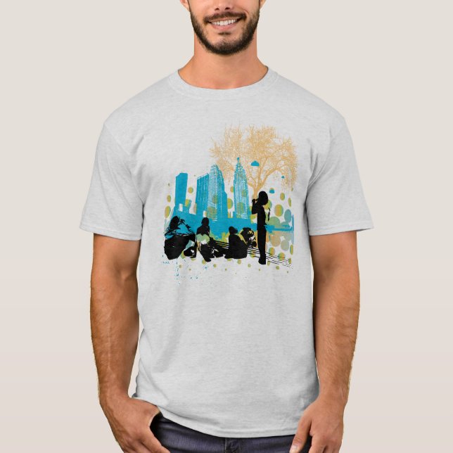 colgante hacia fuera con el gang2 en la camisa (Anverso)