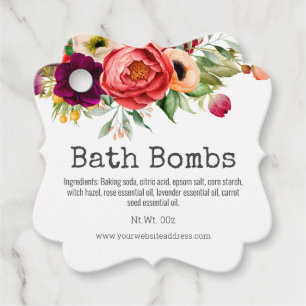 Colgar la etiqueta para la bomba de baño hecha a m