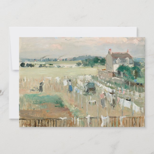 Colgar la lavandería para secar | Berthe Morisot (Anverso)