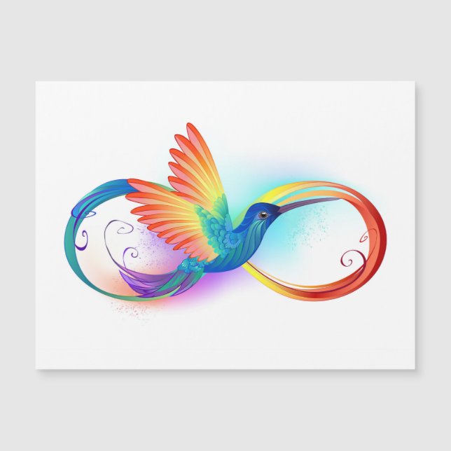 Colibrí arcoíris con símbolo de infinito (Anverso)