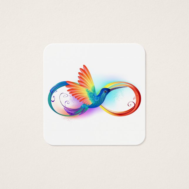 Colibrí arcoiris con símbolo Infinity (Anverso)