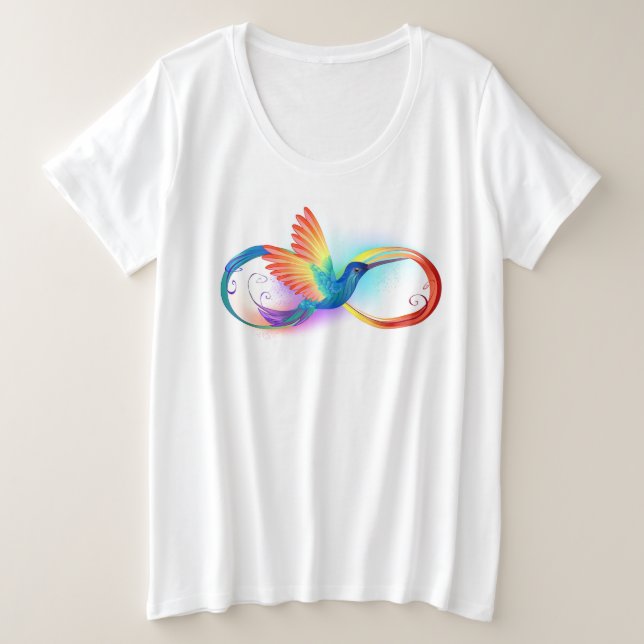 Colibrí arcoiris con símbolo Infinity (Anverso del diseño)