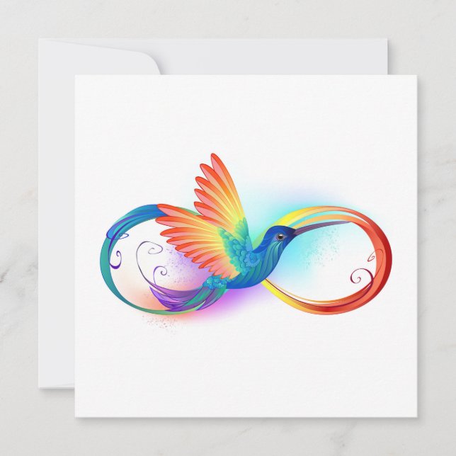 Colibrí arcoiris con símbolo Infinity (Anverso)