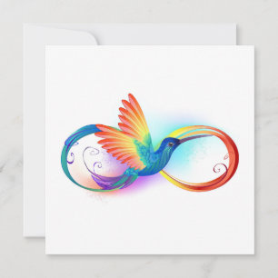 Colibrí arcoiris con símbolo Infinity