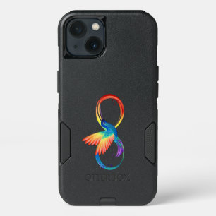 Colibrí arcoiris con símbolo Infinity