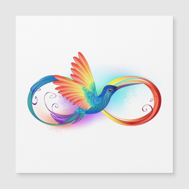 Colibrí arcoiris con símbolo Infinity (Anverso)