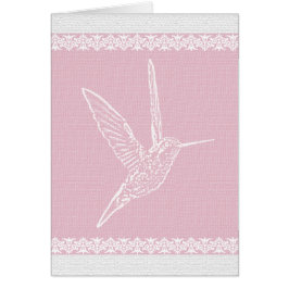 Colibrí blanco y rosa