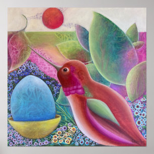 Colibrí Colorido Arte Caprichoso