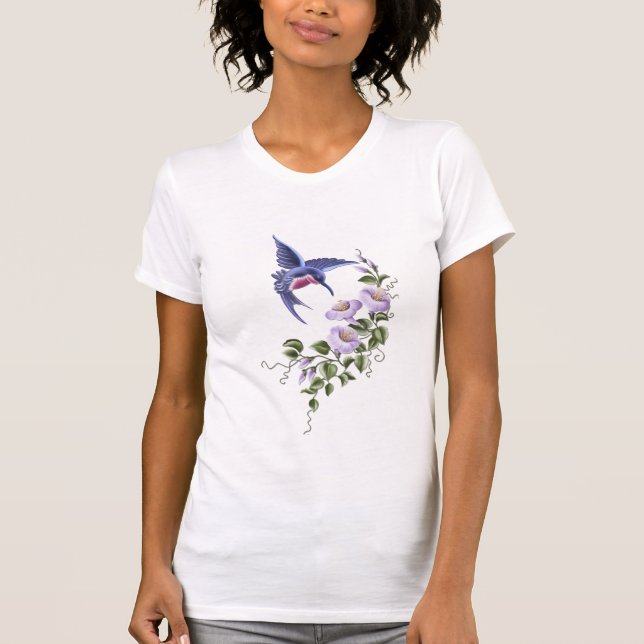 Colibrí con la camiseta de las flores 2 (Anverso)