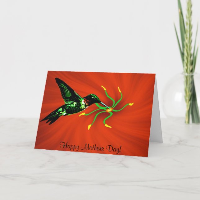 Colibrí de la tarjeta de los Días de la Madre del (Anverso)