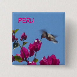 Colibrí del botón Perú