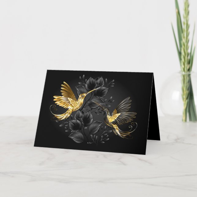 Colibrí negro y dorado (Anverso)