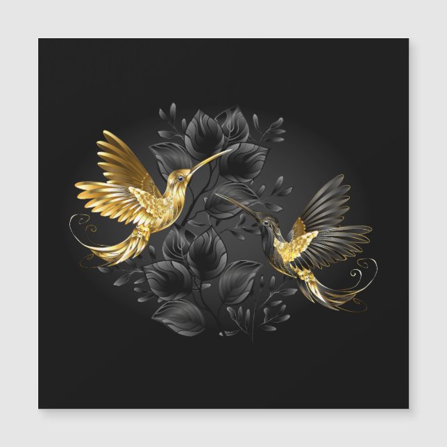 Colibrí negro y dorado (Anverso)