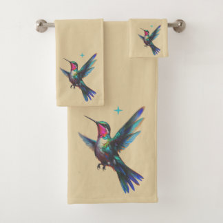 Colibrí Precioso sobre Beige Claro