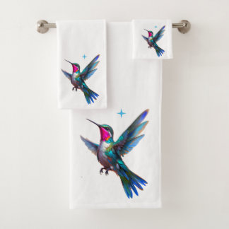 Colibrí Precioso sobre Blanco