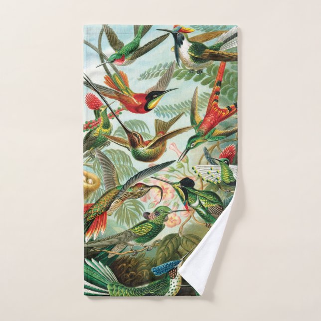 Colibríes de Ernst Haeckel (Toalla de mano)