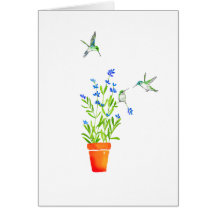 Colibríes en la lavanda