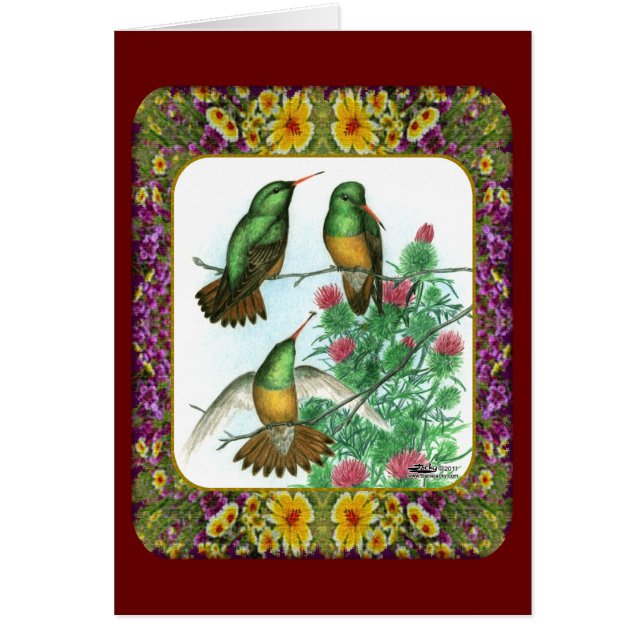 Colibríes y Flores #1 (Frente)