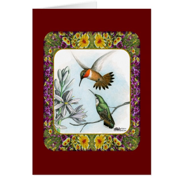 Colibríes y Flores #2 (Frente)