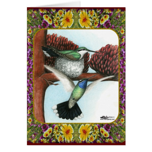 Colibríes y Flores #3 (Frente)