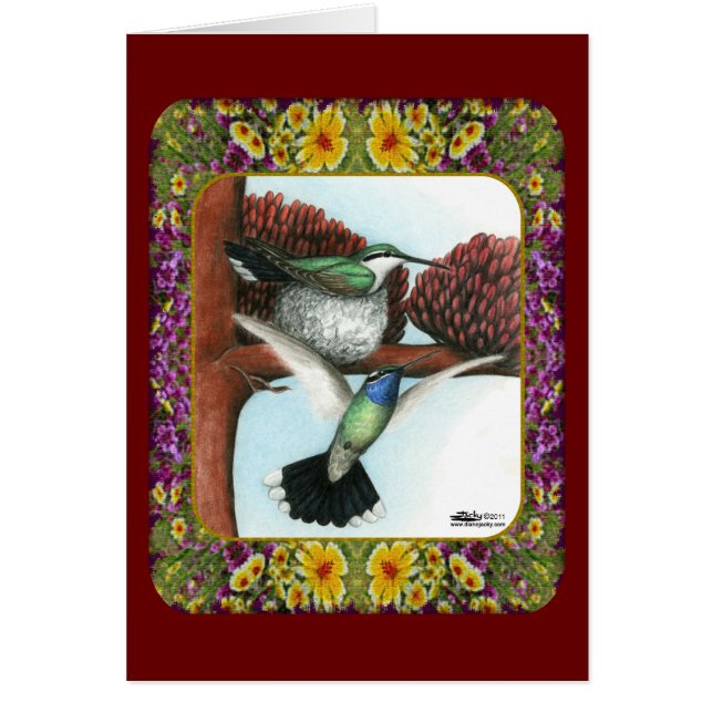 Colibríes y Flores #3 (Frente)
