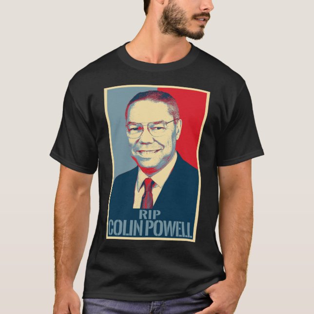 Colin Powell murió despojado de camiseta esencial (Anverso)
