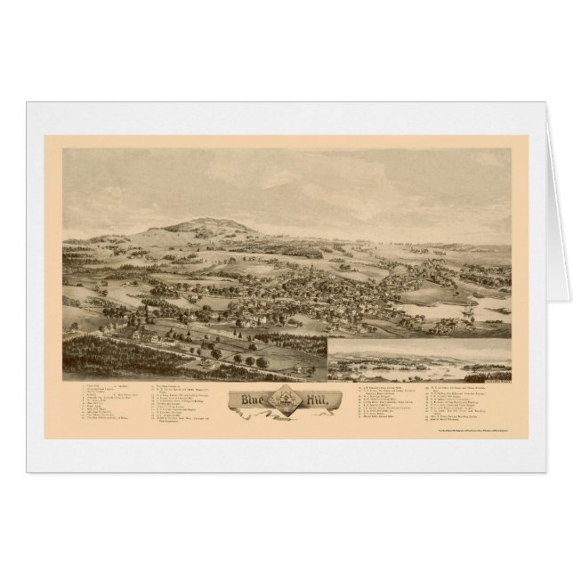 Colina azul, YO mapa panorámico - 1896 (Anverso (Horizontal))
