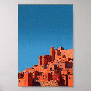 Colinas marroquíes Kasbah - Arte Geométrico Minima