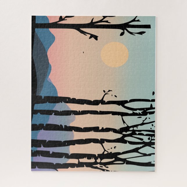 Colinas paisajistas y rompecabezas de árboles (Vertical)