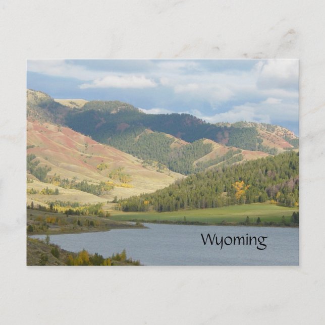 Colinas rojas de la postal Wyoming (Anverso)