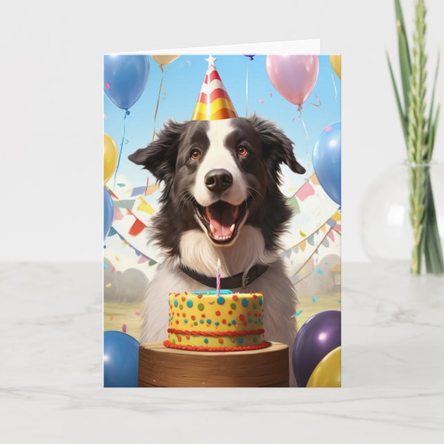 Colirio de borde con tarjeta de cumpleaños de la t (Anverso)