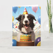 Colirio de borde con tarjeta de cumpleaños de la t