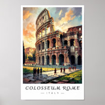Coliseo Roma Italia Arte de Pared, Ruina Antigua
