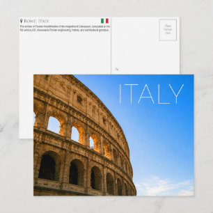Coliseo, Roma, Italia Tarjeta Postal de Viaje